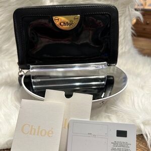 🖤CHLOE Black Patent Leather Zippy Wallet🖤